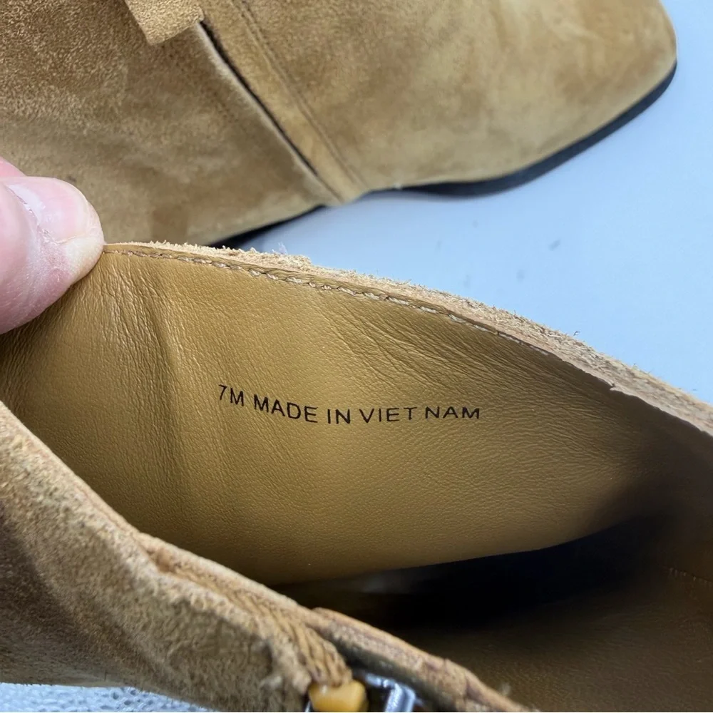 NEW Everlane Toasted Almond Suede Tan Leather The City Boot in Size‎ 7